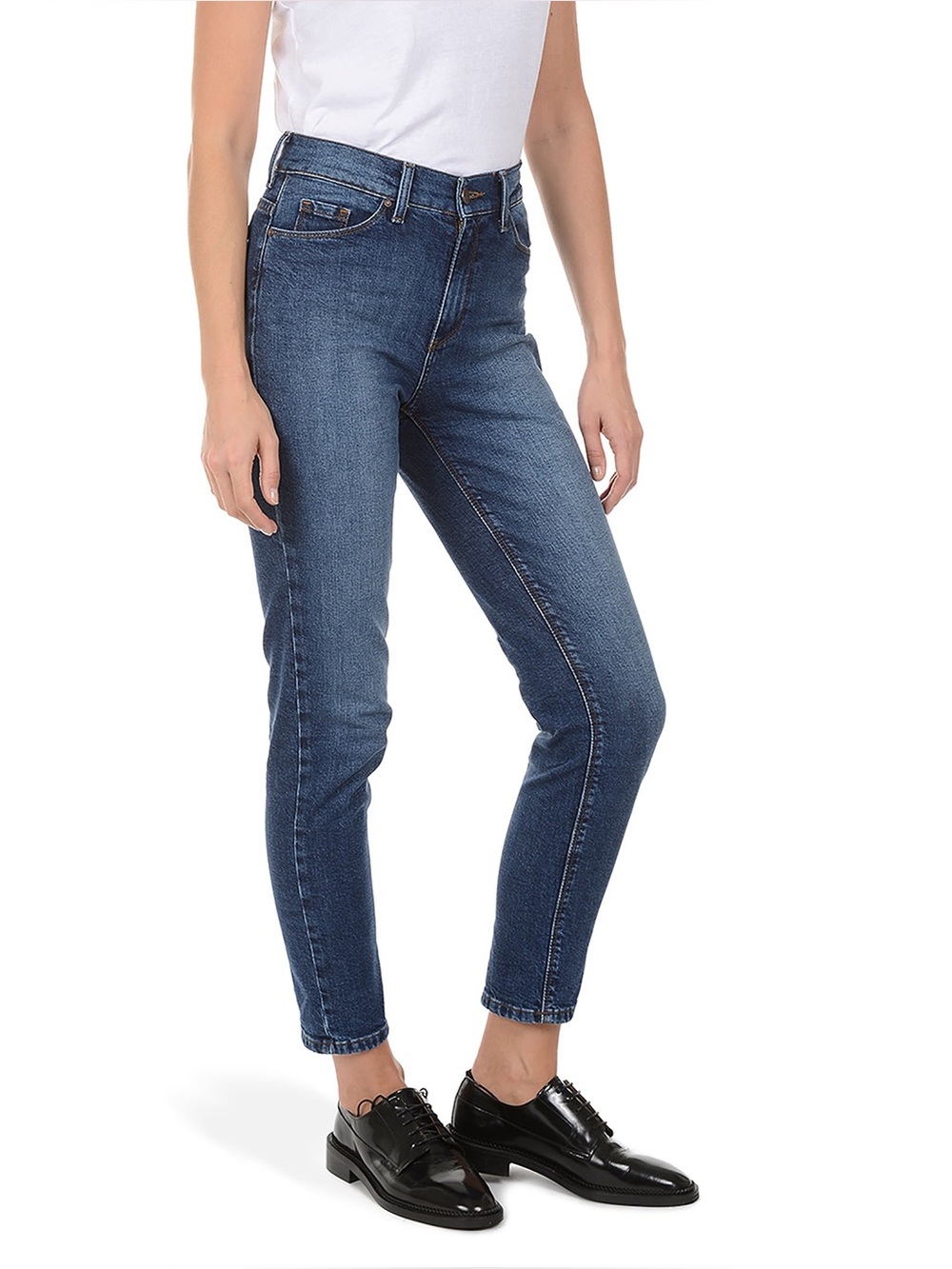 Mott & Bow High Rise Mom Ridge Jeans Dark Wash 31x28